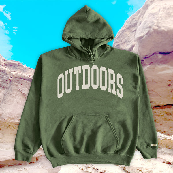 Outdoors Hoodie - Olive