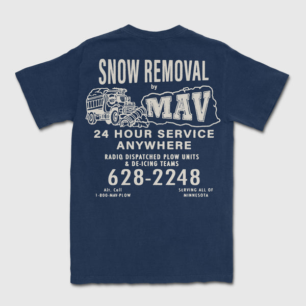 Snow Removal Tee Navy